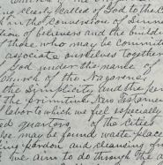 The Minutes of the Organizational Meeting of the First Church of the Nazarene, October 30, 1895